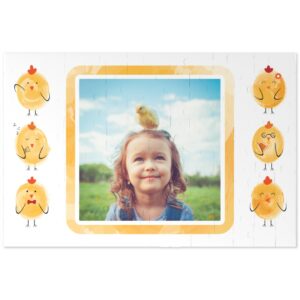 Personalised Jigsaw | Watercolour Chicks | 112 Pieces | Photo Jigsaw | Make Your Own Jigsaw | Easy To Create | Photo Gift | ASDA photo