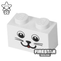 Product shot Brick with Cat Face 1x2