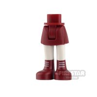 Product shot LEGO Friends Mini Figure Legs - Dark Red Laced Riding Boots