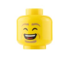 Product shot LEGO Minifigure Head Neutral and Laughing