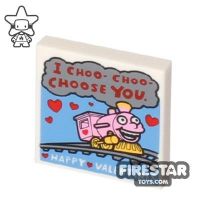 Product shot Printed Tile 2x2 - Happy Valentines