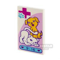 Product shot Printed Tile 2x4 Hospital Cross with Pets