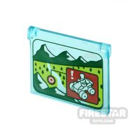 Product shot Printed Window Glass 1x4x3 Mountains and Trees