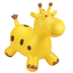 Happy Hopperz Gold Giraffe Inflatable Bouncy Animal Ride-On Toy