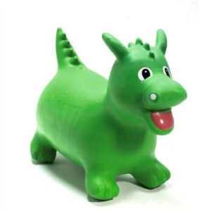 Happy Hopperz Green Dino Inflatable Bouncy Animal Ride-On Toy