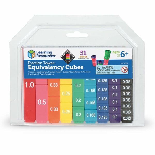Learning Resources Fraction Tower Equivalency Cubes