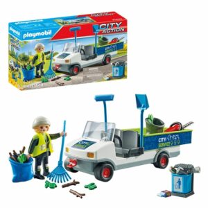 PLAYMOBIL 71433 City Life Street Cleaning with E-vehicle Playset