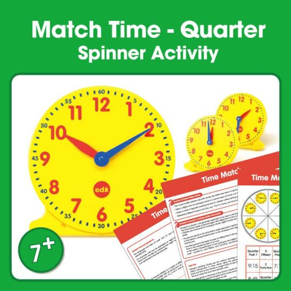 Time Match (Quarter Hour) Spinner Game (7+)