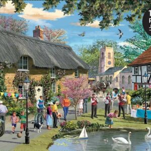 WHSmith 1000 Piece Party on The Village Green Jigsaw Puzzle