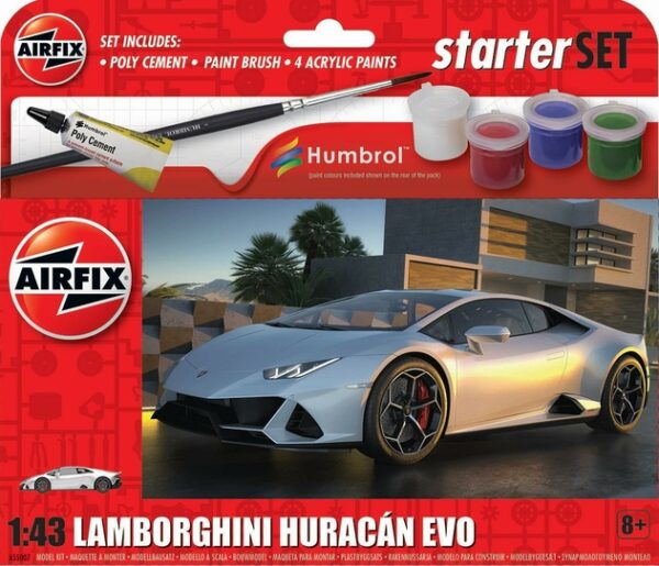 Airfix Starter Set - Lamborghini Huracan Model Kit