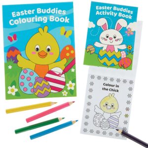 Easter Characters Activity Packs (Per 4 packs) Easter Toys 5 pencil colours - Pink