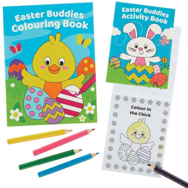 Easter Characters Activity Packs (Per 4 packs) Easter Toys 5 pencil colours - Pink