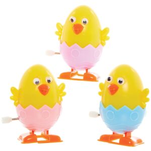 Easter Chick Wind-up Toy  (Pack of 3) Easter Toys