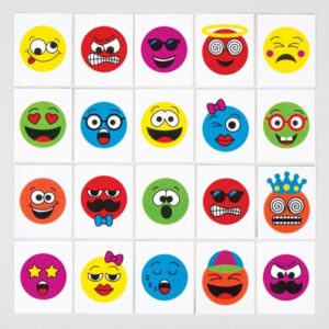 Funky Faces Temporary Tattoos For Kids (Pack of 48) Toys