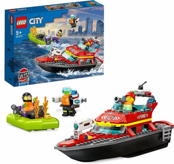 LEGO City Fire Rescue Boat Toy Building Set 60373