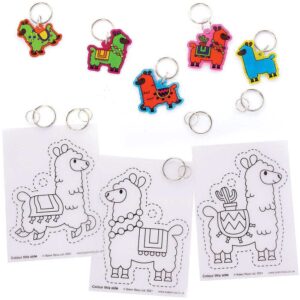 Llama Super Shrink Keyrings (Pack of 10) Craft Kits