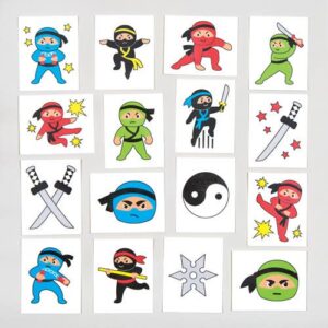 Ninja Temporary Tattoos For Kids (Pack of 48) Toys