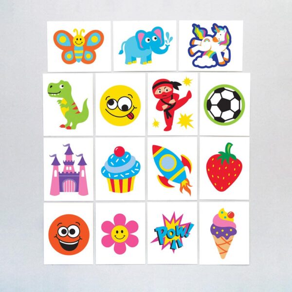 Baker Ross Novelty Tattoos (Pack of 48) Cool Funky Designs For Children Perfect For Summer