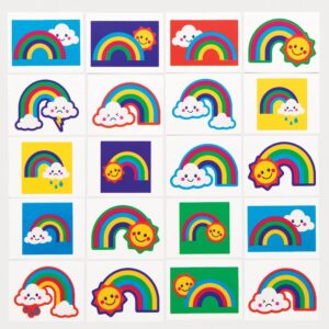 Rainbow Temporary Tattoos For Kids (Pack of 60) Toys