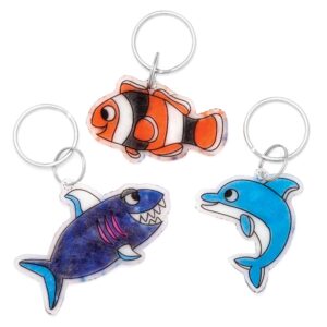 Sealife Super Shrink Keyrings (Pack of 8) Craft Kits