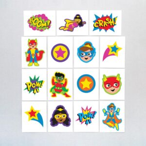 Star Hero Temporary Tattoos For Kids (Pack of 48) Toys