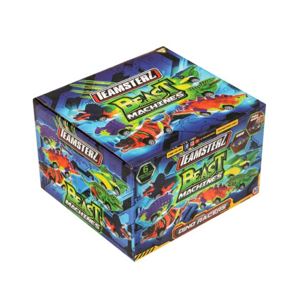 Teamsterz Beast Machine Pull-Back Dino Racers - 6 Cars Included