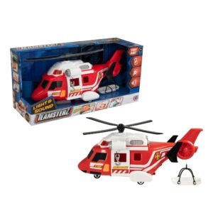 Teamsterz Mighty Machines Medium Light & Sound Fire Rescue Helicopter