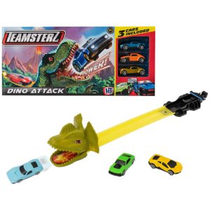 Teamsterz Speed City Dino Attack Racing Track Toy with 3 Cars