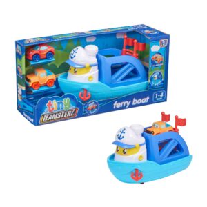 Tiny Teamsterz Ferry Boat Playset | Includes 2 Soft Touch Cars