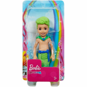 Barbie Dreamtopia Chelsea Merboy Doll with Green Hair and Tail GJJ91
