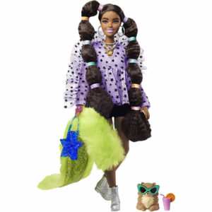 Barbie Extra Doll with Pigtails and Bobble Hair Ties