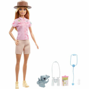 Barbie Zoologist 12-Inch Doll with Koala & Baby Figure and Feeding Bottle