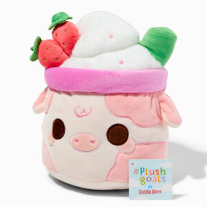 Claire's #plush Goals By Cuddle Barn 9'' Strawberry Mooshake Plush Toy