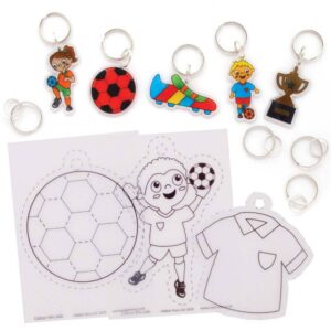 Football Super Shrink Keyrings (Pack of 8) Craft Kits