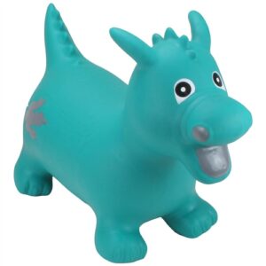 Happy Hopperz Green Dragon Inflatable Bouncy Animal Ride-On Toy