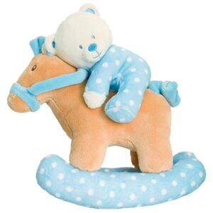 Keel Toys Teddy Bear On Rocking Horse