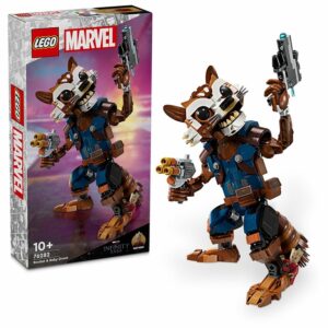 LEGO Marvel Rocket & Baby Groot Buildable Toy Figures 76282