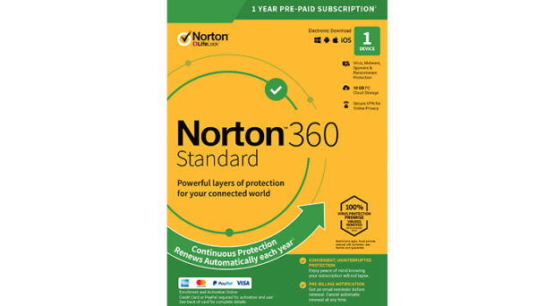 NORTON 360 Standard 2024 - 1 Year Subscription For 1 Device