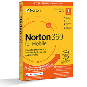 NORTON 360 for Mobile 2024 - 1 Year Subscription for 1 Device