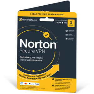 NORTON Secure VPN 2024 - 1 Year Subscription For 1 Device