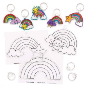 Rainbow Super Shrink Keyrings (Pack of 8) Craft Kits