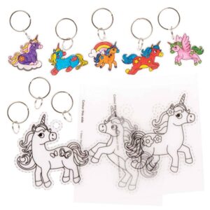 Unicorn Super Shrink Keyrings (Pack of 8) Craft Kits