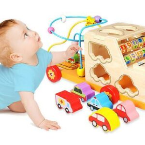 Wooden Multifunction Activity Car Toy