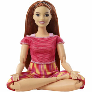 Barbie Red Hair Made to Move Doll Flexible Yoga Doll