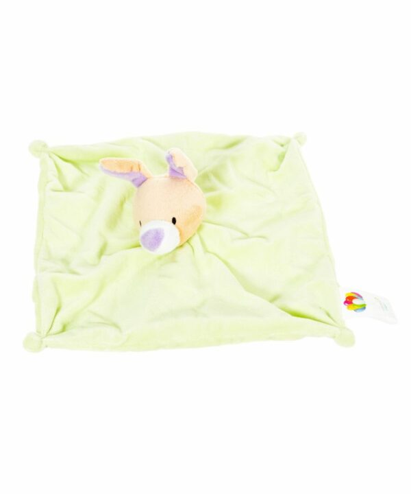 Le Petit Garçon Baby Unisex DouDou with bunny animal 129B - Green Cotton - One Size