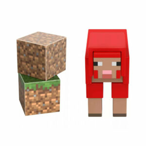 Minecraft Craft-A-Block Figure - Red Sheep