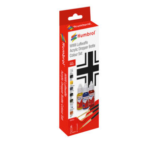 Humbrol Acrylic Paint and Brush Set - Luftwffe WWII Colours