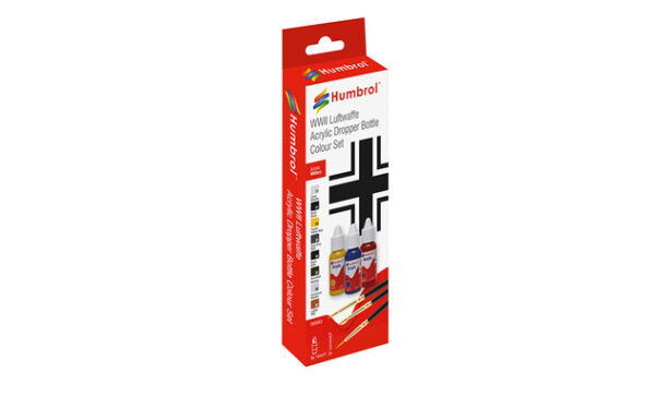 Humbrol Acrylic Paint and Brush Set - Luftwffe WWII Colours
