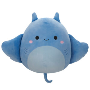 Original Squishmallows 12' Soft Toy - Lux the Blue Manta Ray