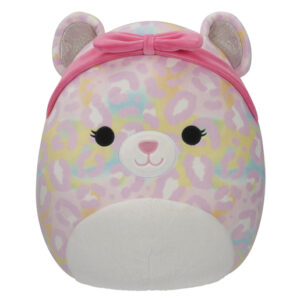 Original Squishmallows 12' Soft Toy - Michaela the Pink Rainbow Leopard